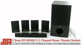 Sony 5.1 Channel Blu-ray Home Theater System with Bluetooth (Set of Six, Black) Sony HT SS360 5 1 Channel Home Theater System YouTube