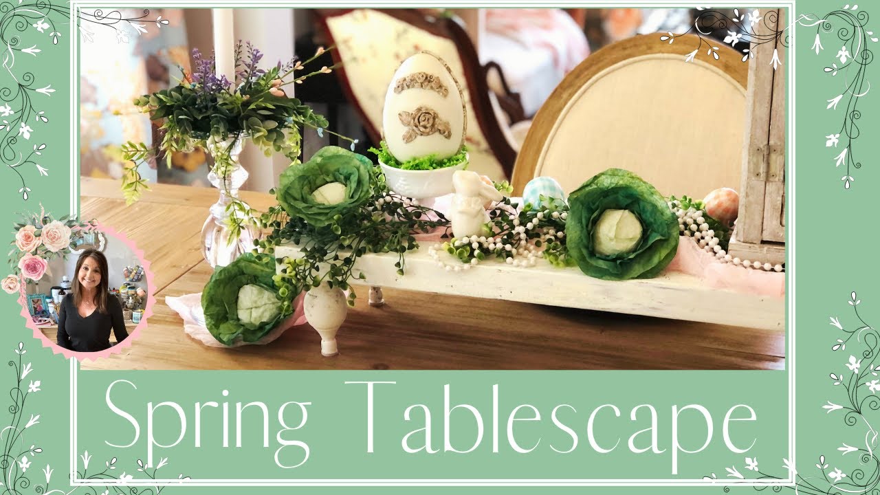 Spring Tablescape | DIY Riser | Crackle Paint Finish | Easy Cottage ...