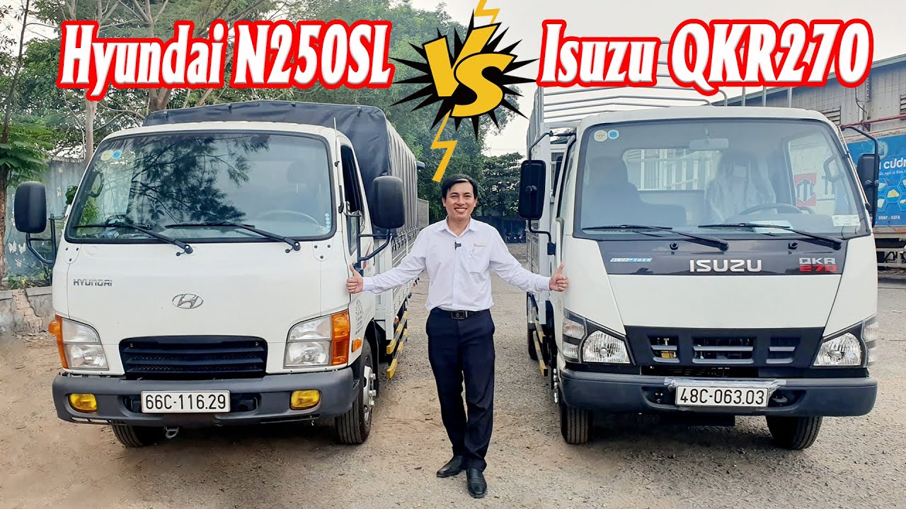 So Sánh Xe Tải Isuzu QKR270 & Hyundai New Mighty N250sl Xe Nào Tốt Hơn