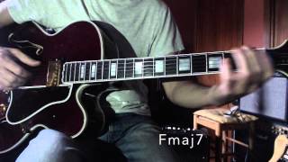 Heres That Rainy Day - Jazz Guitar Chord Melody Harmonization Gibson L5 Wes Montgomery