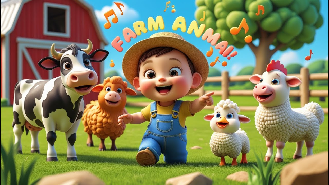 Farm Animal Sounds Song for Kids | Learn Animal Sounds Nursery Rhyme ...