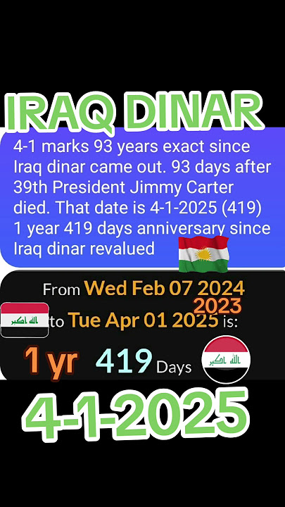 Iraq dinar  RV 4-1-25