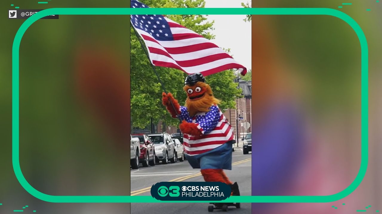 Gritty skateboards with American flag to celebrate July 4
