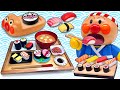 【アンパンマンのお寿司屋さん和食セット】すしかたちパズルでおままごと！くるくる回転寿司お店屋さん