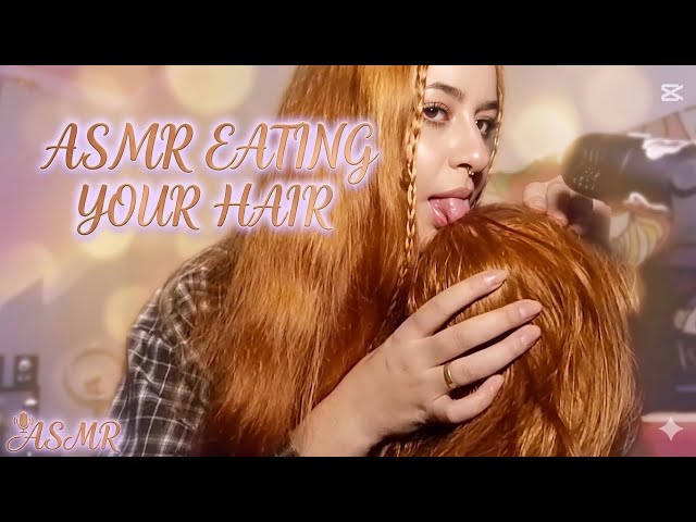 ASMR Eating your hair mouth sounds Part [3] #asmr