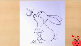 رسم بالرصاص | كيفية رسم ارنب بطريقة سهلة للمبتدئين | رسم سهل | كراسات رسم | تعليم الرسم