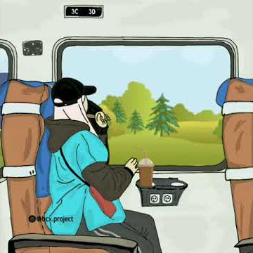 Demi kowe kartun naik kereta
