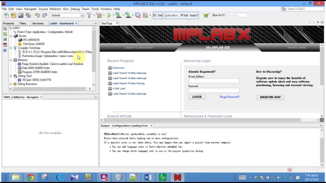 PIC18F45K50 LAB01 基本IO