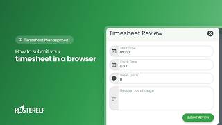 How to Submit Your Timesheet Online in RosterElf | Step by Step