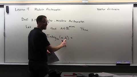 Applied Linear Algebra, Lesson 9, Video 5: Scalar Matrix Multiplication
