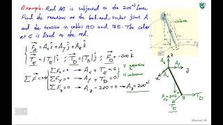 43 Analysis of rigid bodies in 3D - Example 2
