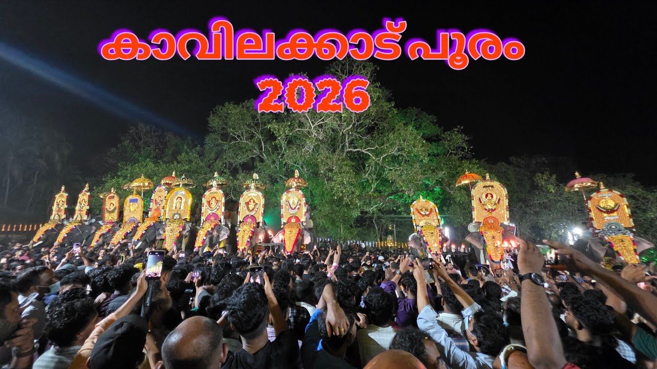ആനചന്തം കൊണ്ടും കരിമരുന്ന് കൊണ്ടും ചന്തമേറിയ കാവിലക്കാടുപ്പൂരം 🎉💥#video #pooram 