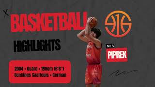 Nils Piprek, 198cm, G/F, German passport, Saarlouis 1.Regionalliga 2026 Highlights 