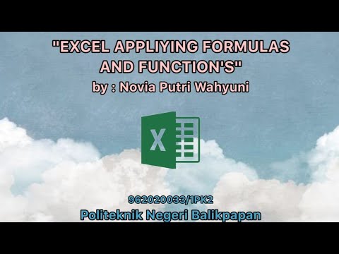 Menerapkan Excel formula and Function&rsquo;s di microsoft excel✨ by.novia putri wahyuni {1PK2}