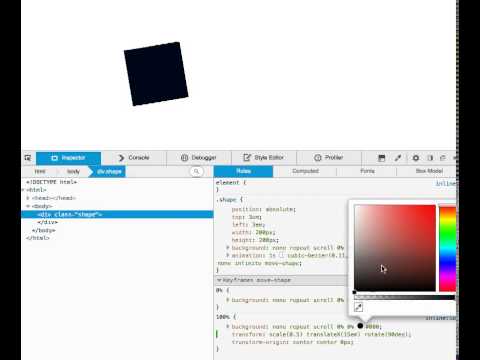 Edit css animations in the FirefoxDevTools inspector