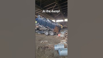 Dump trailer at the transfer station where they sort through all the debris #construction #junk