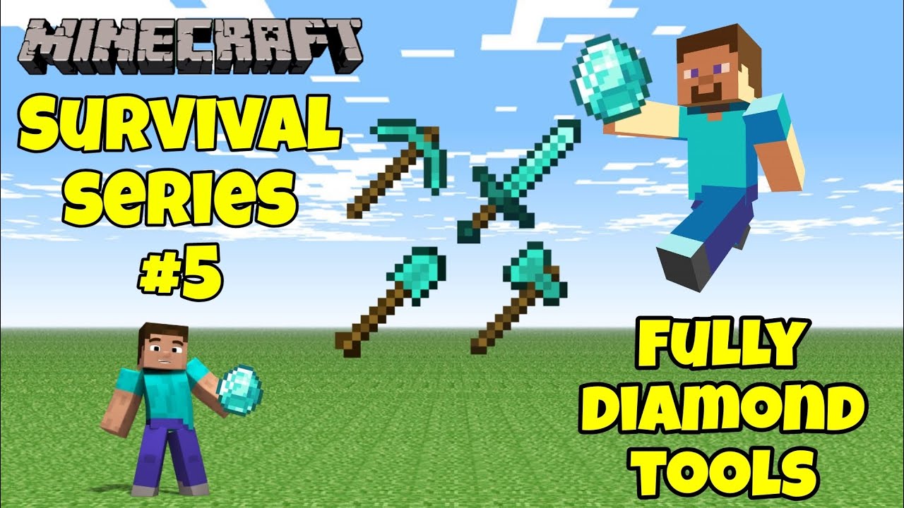 Finally i make a diamond tools in minecraft pe | Minecraft survival ...