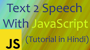 Create a Text to Speech App with JavaScript | JS