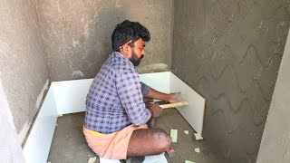 Excellent work in Bathroom Wall And Floor tile installation process Easy and Fastest Construction screenshot 2