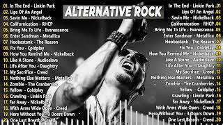 Linkin park, Creed, AudioSlave, Nickelback, Coldplay, Evanescence| Alternative Rock Of The 90s 2000s