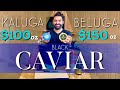 CAVIAR Tasting BELUGA & KALUGA Black Sturgeon Caviar Price Explained!