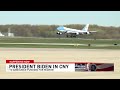 Watch live president joe biden arrives in syracuse at hancock international airport