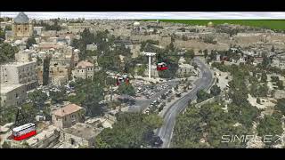 Jerusalem cable car plan by Simplex 3D city model