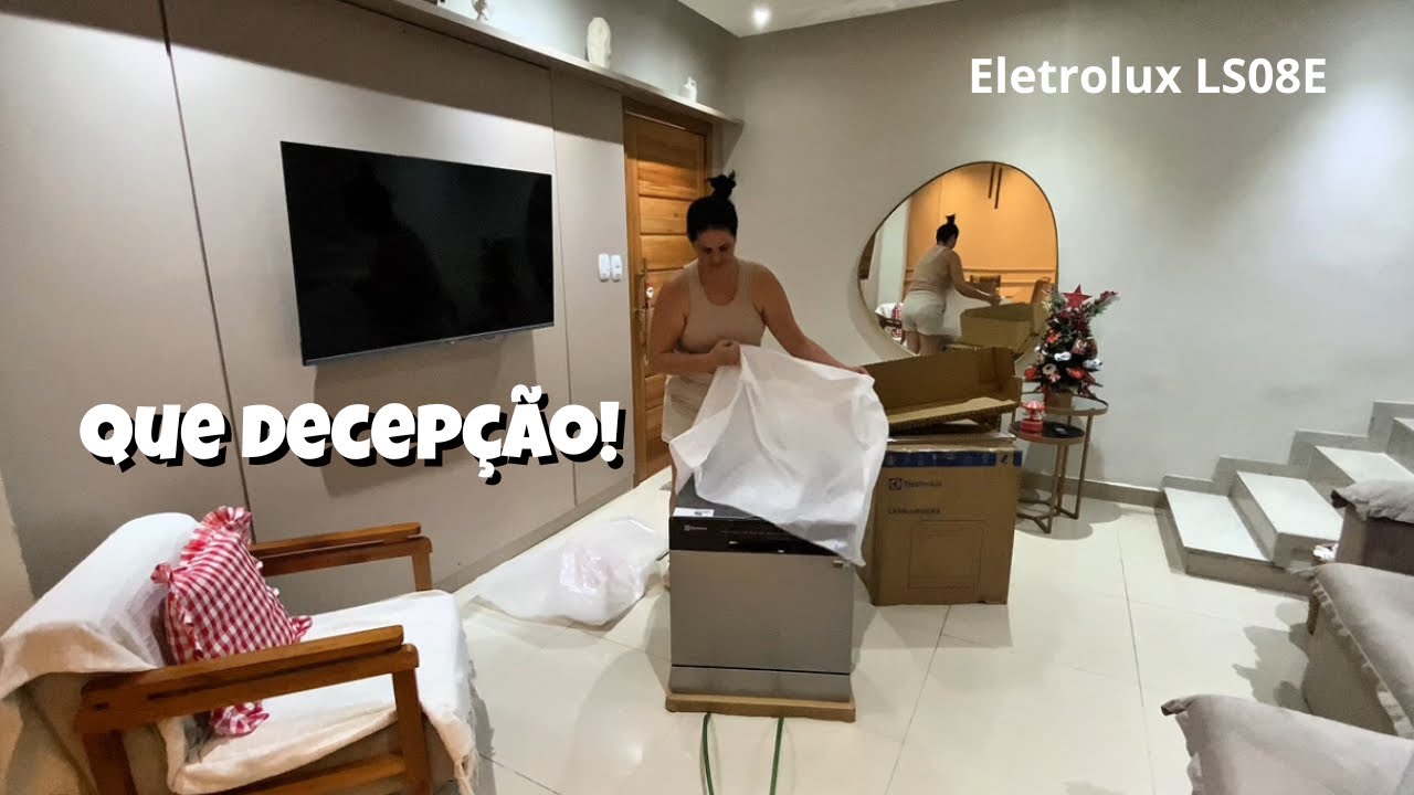 Minha lava louça chegou toda amassada 😭 Eletrolux LS08E 8 serviços .