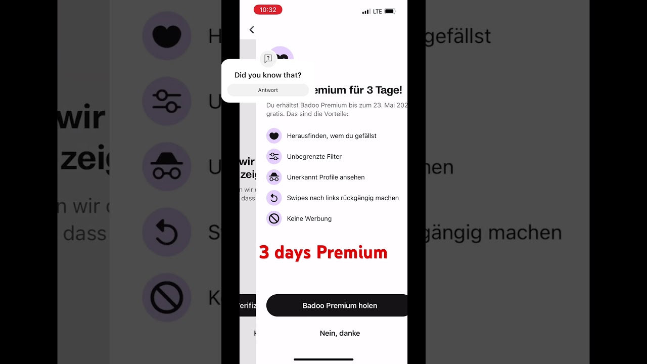 3 days Badoo Premium for Free #badoo #single #asianstreetmeat