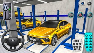 New Golden Sedan Hyundai Sonata in Auto Repair Shop - 3D Driving Class 2 | Android iOS 3D Car games screenshot 5