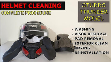 Studds Thunder Helmet Cleaning | Washing, Visor removal, Padding Removal and Reinstallation Process