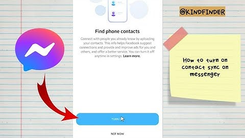 How to turn on contacts sync on messenger