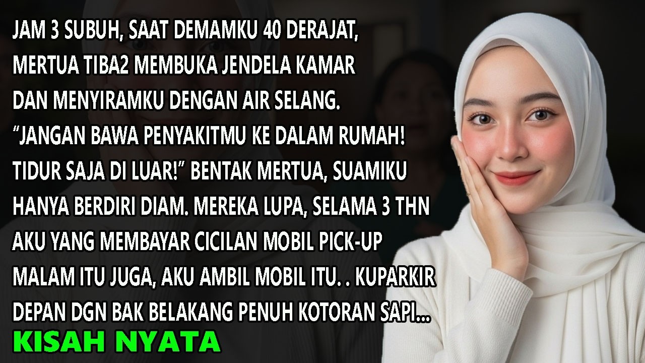 Ibu Mertua Menyiramku dengan Selang, Jam 3 Pagi Saat Aku Demam 40 Drjt, Dia Lupa Sapa Yang Membiayai