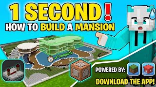 ​How to Build Mansion in Minecraft in 1 Second Using App! 🤯​#MinecraftMansion​#MinecraftBuilds​#yt  screenshot 2