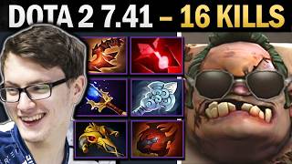 Pudge Dota 2 7.41 with Bloodstone and Windwaker - Dota Gameplay