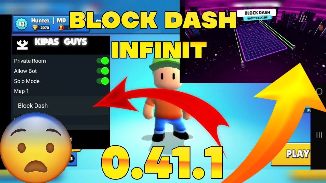 infinite block dash tutorial #stumbleguys #foryou #voiceeffects #hack