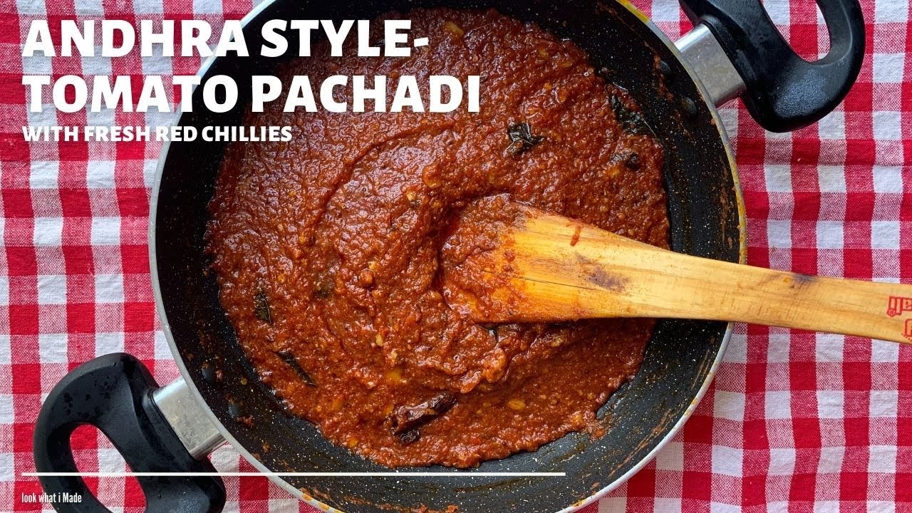 Tomato Pachadi Andhra Style Tomato Pachadi with red fresh chillies