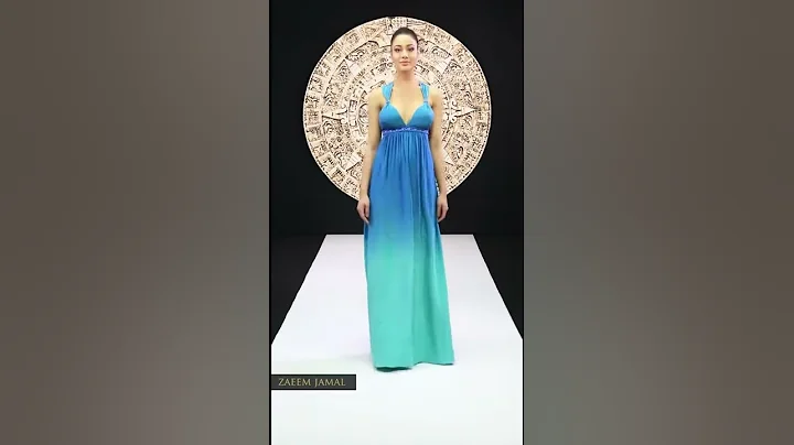 Zaeem Jamal Ombre Cross Back Gown