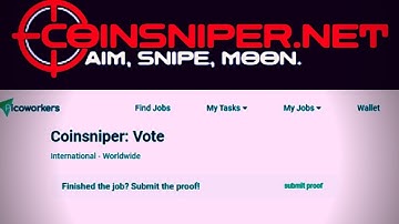 Coinsniper vote I picoworkers coinsniper vote task I Coinsniper