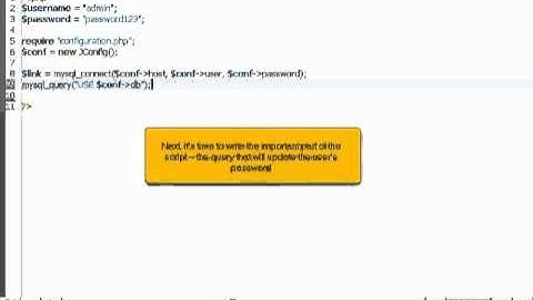 How to reset your Joomla admin password using a custom PHP script - Joomla 2.5 Tutorials