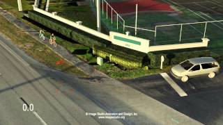 Forensic Animation: Van Hits Bicyclist