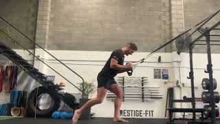 Suspension Reverse Lunge Off Step demonstration