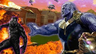 BLACK PANTHER vs THANOS on FORTNITE! (Voice Troll)