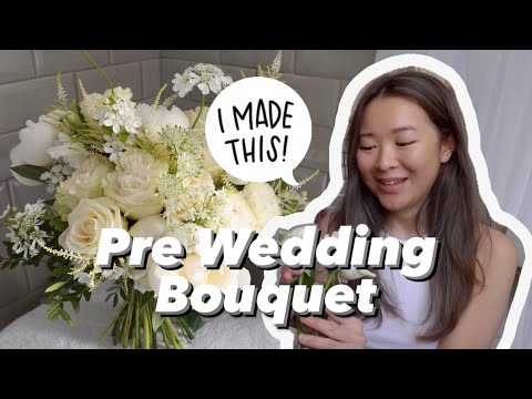WEDDING SERIES 💍 EP.05 | How I Made My Pre-Wedding Bouquets Vlog 🕊 Minimal & Chic Style | idaaaaxx