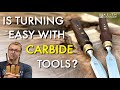 Learning to Turn with Carbide Tools // Wood Turning // Lathe