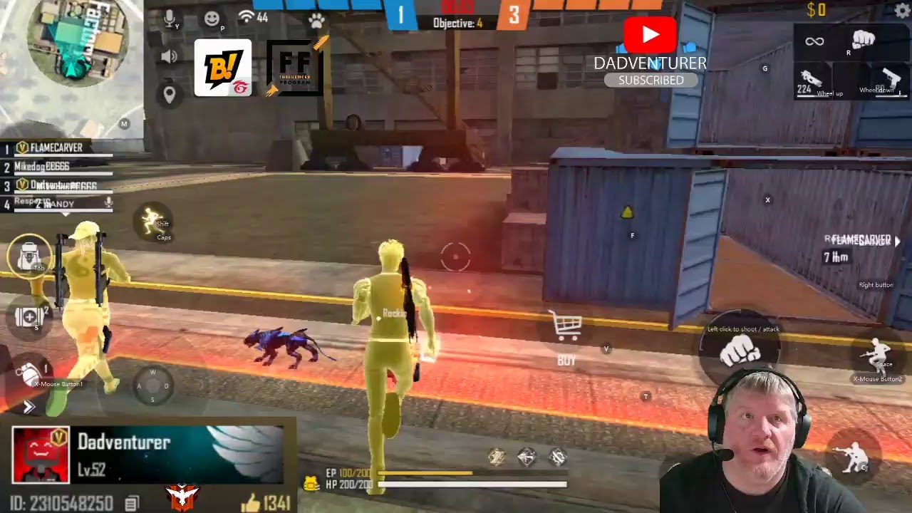 Free Fire Live English M1887 And Red Fist Giveaway Youtube
