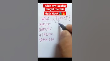 Multiply any number by 5 Math Hack/ Mental math trick #maths #shorts #youtubeshorts