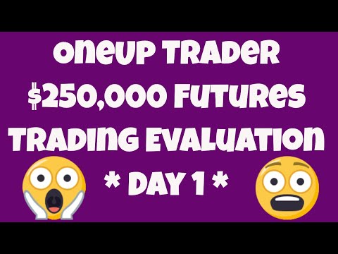 OneUp Trader $250,000 Futures Trading Evaluation - Day 1