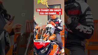 When Girlfriend Catches You On The Bike... 😂| UniD Collection #bikermeme #relationshipgoals 