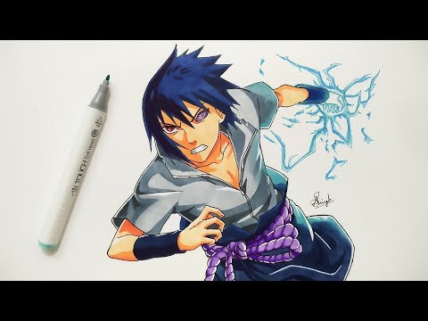 How To Draw Sasuke Rinnegan Step By Step Tutorial Youtube